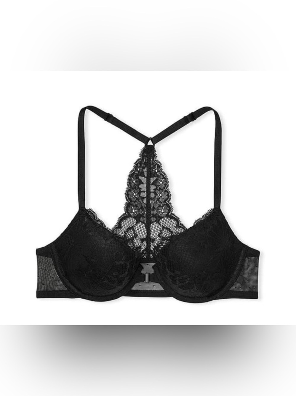 Victoria’s Secret Sexy Tee Racerback Lace Demi Bra – 34D – NWT